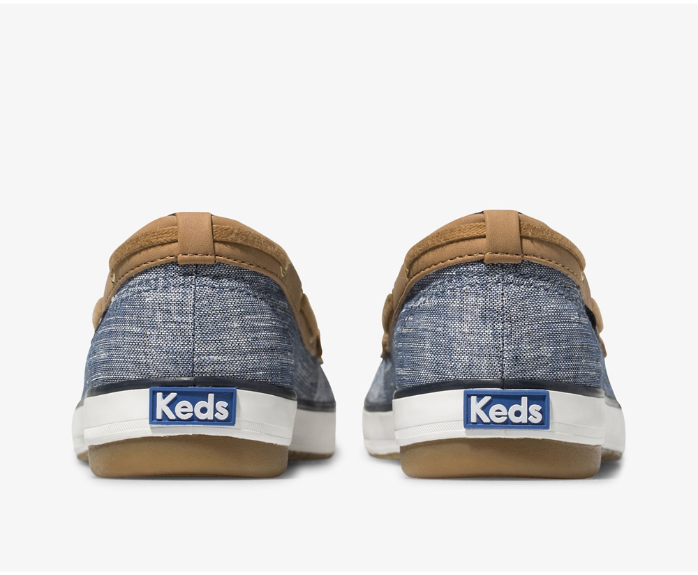 Keds Slip Ons Damen Navy - Charter Airy Chambray - SOJ-324719